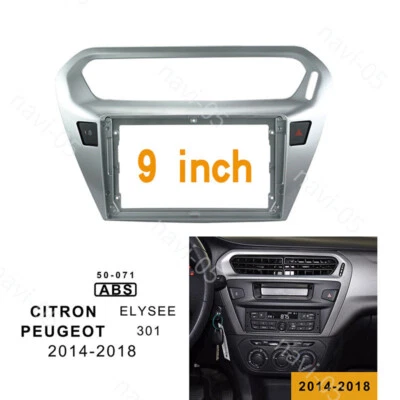 Cuadro salpicadero panel fascia radio coche 9"" para PEUGEOT 301 2014-2018 Foto 1 de 4