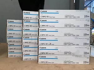 Genuine CANON NPG-65 Cyan Print Toner Cartridge for iR-ADV C250 C255 C350 C355 - Picture 1 of 1