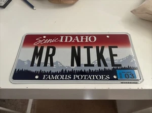 RARE Idaho Personalized Vanity License Plate “MR NIKE” Mancave/Office Decor EUC - Picture 1 of 9