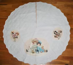 Vintage Christmas Tree Skirt Giordano Felt 1988 Dressup Girls - Picture 1 of 7
