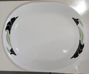 Corelle Black Orchid 12" Oval Serving Platter - Picture 1 of 9