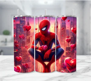 Spider-Man - 20 Oz Stainless Steel Tumbler With Metal Straw Multicolor-Harts - Picture 1 of 4