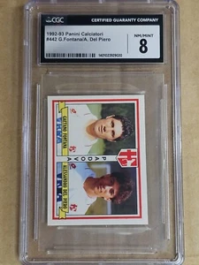 1992-93 Panini Calciatori #442 Alessandro Del Piero Rookie Card RC CGC 8 - Picture 1 of 2