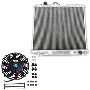 Radiator & Fan For 1994-2000 MITSUBISHI PAJERO NJ NK NL 2.8L Turbo Diesel AT - Picture 1 of 8