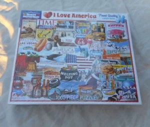 NEU White Mountain 1000-teiliges Puzzle ""I Love America"" Collage hergestellt in den USA - Bild 1 von 4