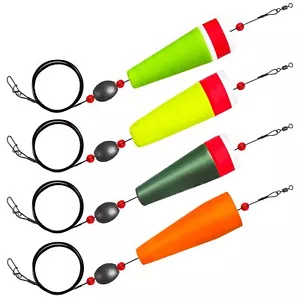 4 PCS Fishing Floats Bobbers for Fishing Popping Corks for Saltwater Freshwat... - Picture 1 of 7