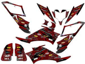 All Years RAPTOR 250 MAYHEM Grey Senge Graphics Kit Compatible with Yamaha - Picture 1 of 7