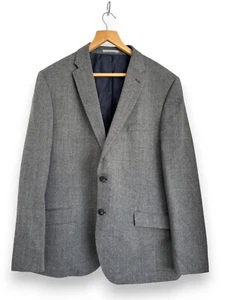 M&S Blazer Suit Jacket Men's 44" Chest Medium Grey Single Breasted Smart Work - Picture 1 of 9