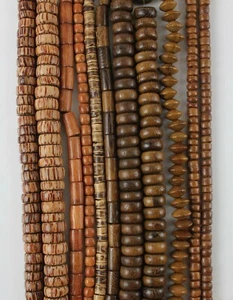 Holzperlenset Paket 7 - Bayong-,Kokos-,Robles- und Palmholz min. 900 Stück DIY - Bild 1 von 1