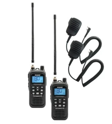 SET: 2 x MAAS KCB-H1000 CB-Handfunkgeräte inklusive 2 Lautsprechermikes - Bild 1 von 4