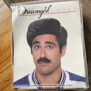 Adult Business Salesman Ken Doll Black Wig Men's Halloween Costume Accessory - Picture 1 of 3