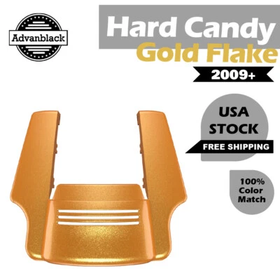 Extensión de guardabarros trasero estirado Hard Candy Gold Flake doble recorte para Harley 09+ Foto 1 de 4