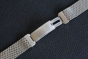 RARE! 1940's JB CHAMPION LANCE 16mm SMALL BEADS VALJOUX 69 BORGEL STEEL BRACELET - Picture 1 of 9