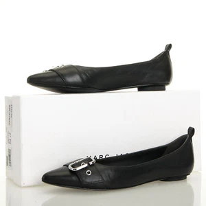 Marc Jacobs Reed Black Leather Flats - Womens 7 US (37 EU) - Picture 1 of 7
