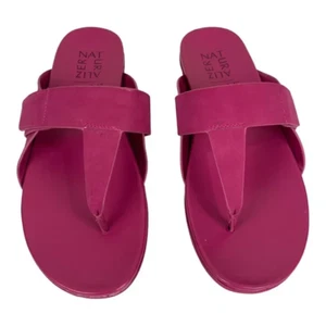 Naturalizer Sandals Women's Size 9.5 Genn-Twirl Thong Crushberry Faux Leather - Picture 1 of 10