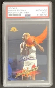 Dennis Rodman Signed 1996 Skybox #159 Card Sticker Basketball Autograph PSA/DNA - Picture 1 of 2