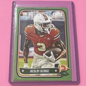 2024 Onyx Vintage Football Jacolby George Miami Hurricanes /50 Green Parallel - Picture 1 of 2
