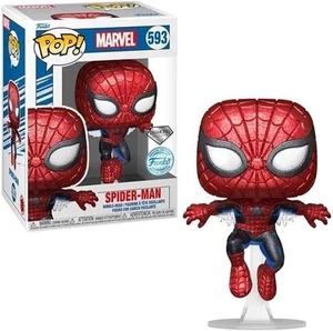 Funko Pop! Marvel Spider-Man Glitter #593 Diamond Special Edition POP! - Imagen 1 de 7