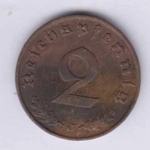 GERMANY DEUTSCHLAND 2 Pfennig 1938J (AI215) - Picture 1 of 2