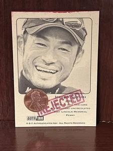 Ichiro Suzuki REJECTED Authenticated Ink 2001 (Uncirculated) Lincoln Penny Card - Picture 1 of 7