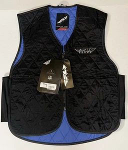 FLY Racing Quilted Cooling Vest Size (M) Medium - Sport Racing Gear Black Blue - Foto 1 di 6