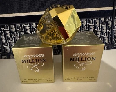 2 x Women million perfumes 40ml New & Sealed FREE POSTAGE (2 x 40ml Perfumes )