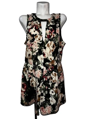 Nuevo Forever 21+ Plus Mujer Talla 2X Multicolor Floral Pantalones Cortos Mameluco Conjunto Foto 1 de 4