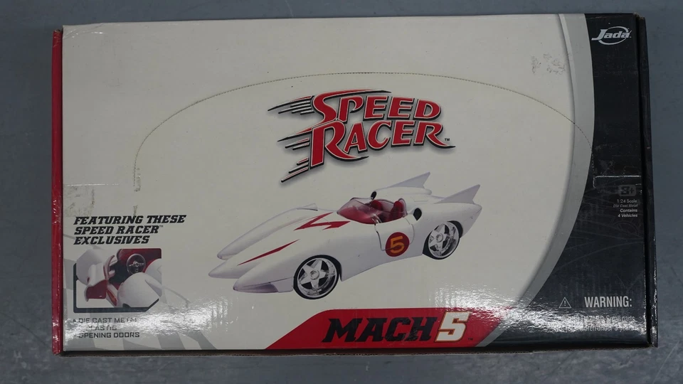 2008 SPEED RACER MACH 5 DIE CAST METAL SET OF FOUR JADA TOYS NEW OPEN BOX - Image 1 of 4