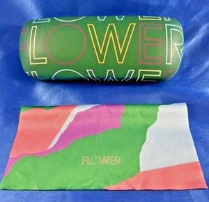 Flower Brand Eyeglass Hard Case (Only) No Glasses Includes Flower Cleaning Cloth - Picture 1 of 6
