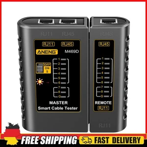 M469D RJ45 RJ11 Netzwerkkabeltester Telefonleitungsdetektor (schwarz) - Bild 1 von 12