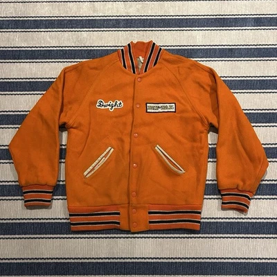 Vintage 70s Lasley Knitting Co Wool Work Coat Pay N Pak Electric Plumbing 36 - Image 1 of 4