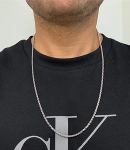 David Yurman Round Box Chain Necklace 1.7mm 925 Sterling Silver 24" inches - Picture 1 of 3