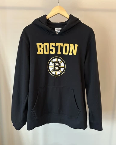 NHL Boston Bruins Hoodie Sweatshirt Black Kids Size Large Or Women Size Small Cover