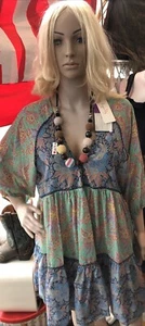 Tigerlilly V Neck Smock Dress Multicoloured Floral Size XL/Size 16 BNWT - Picture 1 of 5