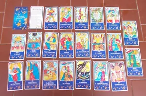 TAROCCHI LA REGINA DEL SOLE Tarot 22 cards RARE Previsioni astrologiche - Imagen 1 de 1