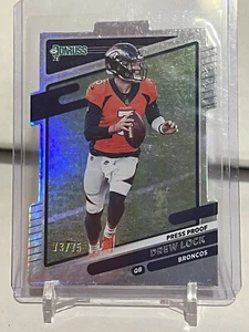 2021 Donruss Press Proof Silver Die-Cut Broncos Football Card 179 Drew Lock /75 - Picture 1 of 3
