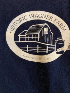 10/21 REDUCED SHIPPING Gildan Top Youth ULTRA COTTON  S Blue Wagner Farm Logo - Picture 1 of 4