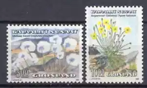 Groenlandia 1989 Yvert 185/86 flores de flora protegidas MNH VF - Imagen 1 de 1
