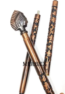 Handmade Gothic Walking Cane Carved Walking Stick Rare Design Cane For Men Women - Picture 1 of 11