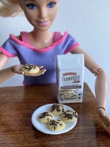 7Pcs 1:6 Scale Doll Miniature Handmade Pepperidge Chocolate Farmhouse cookies - Picture 1 of 7