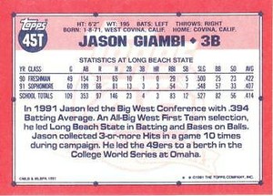 1991 Topps Traded White Back Variation Baseball Cards #1-132 You Pick!