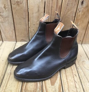Rm Williams Brown leather chelsea Men Boots MADE IN MOROCCO Size UK 7 H US 8 - Picture 1 of 21