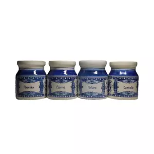 N24.91 Delfts condiment cannelle curry paprika poivre 4 céramiques NL Pays-Bas - Imagen 1 de 18