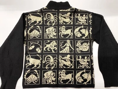 Vintage MCM Mod Zodiac Sweater 1950s 1960s Catalina Knit Wool Mid Century Unisex - Image 1 of 4