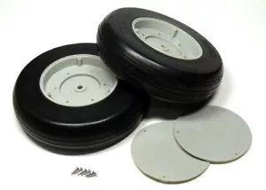 RC Model Airplane 128mm R/C Hobby Rubber Wheels Tires (2pcs) WH545 - Bild 1 von 1