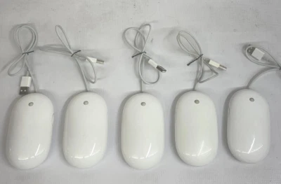 Viel 5  Original Apple A1152 Weiß USB Verkabelt Mighty Maus Optische Maus - Bild 1 von 4