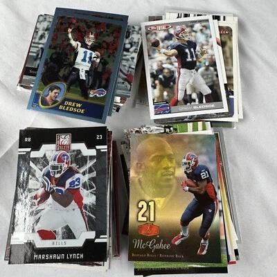 Buffalo Bills 125 Card Lot Topps Showcase Playoff Prestige Fleer Box Score HH - Image 1 of 4