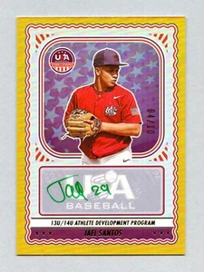 2024 Panini USA Baseball Jael Santos Gold Green Autograph Card #NTS-JS SN 04/10 - Bild 1 von 2