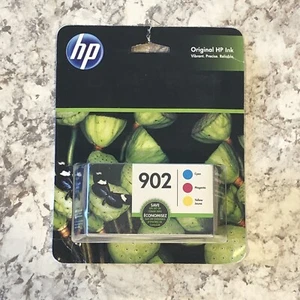 Hp 902 Tri Color Cyan Magenta Yellow Ink Cartridges New Seal Exp 05/2021 - Picture 1 of 7
