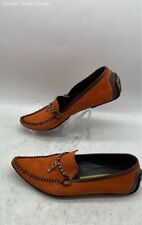Materia Prima Womens Orange Suede Pointed Toe Slip On Loafer Flats Size EUR 37